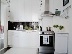 阳光充足37平单身公寓简约厨房装修图片