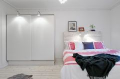 北欧风格的 梦幻白一居室欧式卧室装修图片