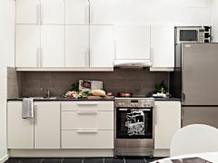 现代清雅简约单身公寓现代厨房装修图片