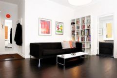 47平爽朗黑白个性公寓现代客厅装修图片