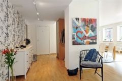 清新自然公寓 北欧风格两居室欧式过道装修图片