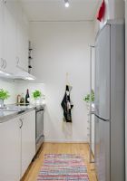 59平白色系紧凑单身公寓简约厨房装修图片