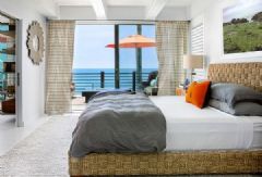 淡雅清新 180平魅力时尚的海景房现代卧室装修图片