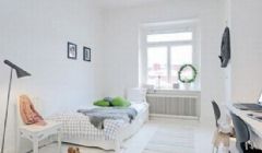 清透干净白色空间 90平简约欧式风格欧式卧室装修图片