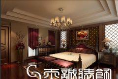 东湖官邸中式卧室装修图片