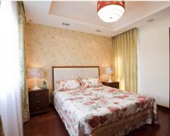 富力湾半岛别墅中式卧室装修图片