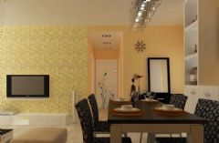 中海雍城世家二居室-100平现代餐厅装修图片