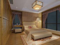 星河国际花园-三居室中式卧室装修图片