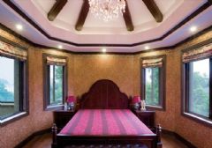 中式风格 别墅花园中式卧室装修图片