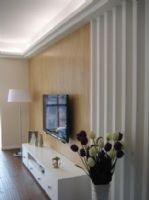 香堤水岸-四居室-178平米现代客厅装修图片