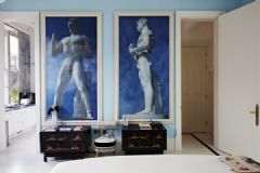 淡蓝色艺术住宅现代卧室装修图片