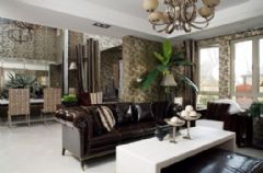 150平欧式复古复式家欧式客厅装修图片