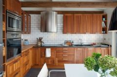 85平北欧时尚公寓欧式厨房装修图片