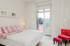 60平北欧时尚公寓简约卧室装修图片