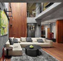 150平极品复式公寓现代客厅装修图片