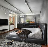 150平极品复式公寓现代卧室装修图片