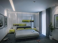 130平现代时尚公寓现代卧室装修图片