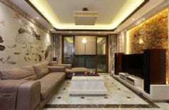 140平中式古典雅居中式客厅装修图片