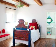 140平美式乡村复式公寓美式卧室装修图片