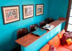 140平美式乡村复式公寓美式餐厅装修图片