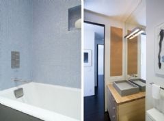 125平现代简约黑白时尚公寓简约卫生间装修图片