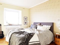温馨色彩小公寓简约卧室装修图片