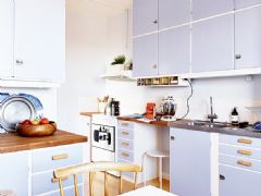 温馨色彩小公寓简约厨房装修图片