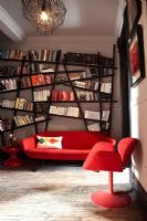 黑色复式公寓现代书房装修图片