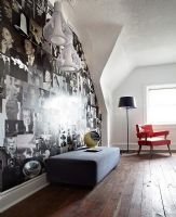 黑色复式公寓现代过道装修图片