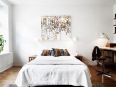 暗色调时尚公寓现代卧室装修图片