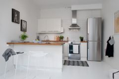 50平北欧单身公寓简约厨房装修图片