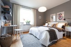 瑞典小清新公寓简约卧室装修图片