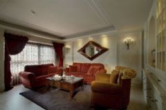 145平美式新古典雅居美式客厅装修图片