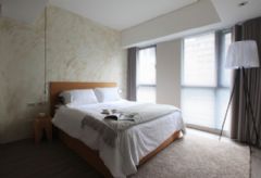 115平北欧实木风公寓欧式卧室装修图片