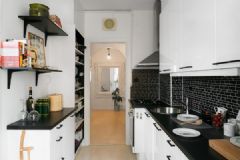 56平米现代简约公寓简约厨房装修图片