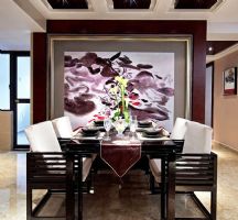 140平中式古典三居美家中式餐厅装修图片