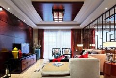 140平中式古典三居美家中式客厅装修图片