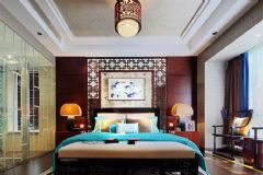 140平中式古典三居美家中式卧室装修图片
