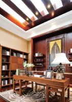 137平东南亚精品公寓美式书房装修图片