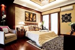137平东南亚精品公寓美式卧室装修图片