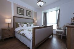 120平现代美式阳光居现代卧室装修图片