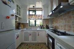 83平地中海清新居地中海厨房装修图片