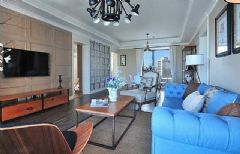 160平美式三居设计美式客厅装修图片