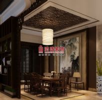 中式乡村别墅中式餐厅装修图片