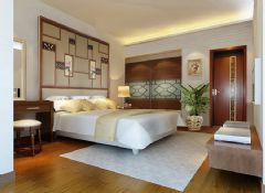 12万打造130㎡现代中式中式卧室装修图片