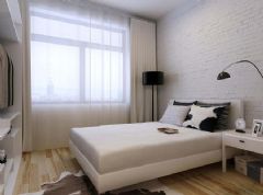 54平一居室单身公寓现代卧室装修图片