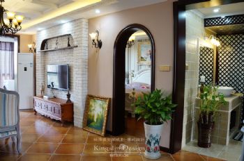 林海盛设计-珍珠西苑-浪漫美式风美式客厅装修图片