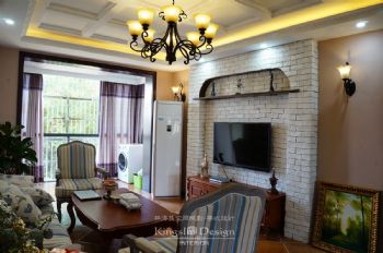 林海盛设计-珍珠西苑-浪漫美式风美式客厅装修图片