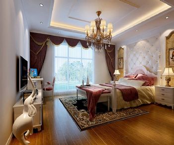 145平新中式时尚雅居中式卧室装修图片