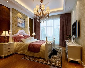 145平新中式时尚雅居中式卧室装修图片